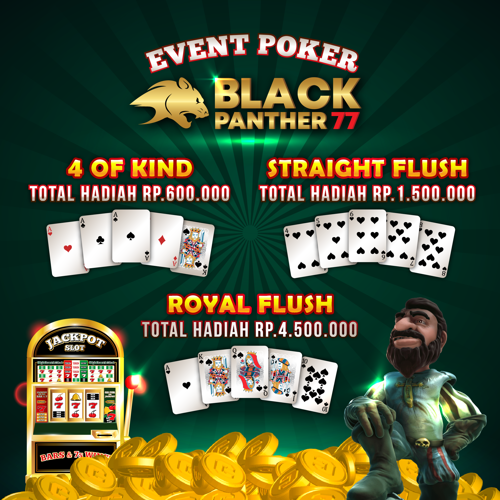event poker black panther 77